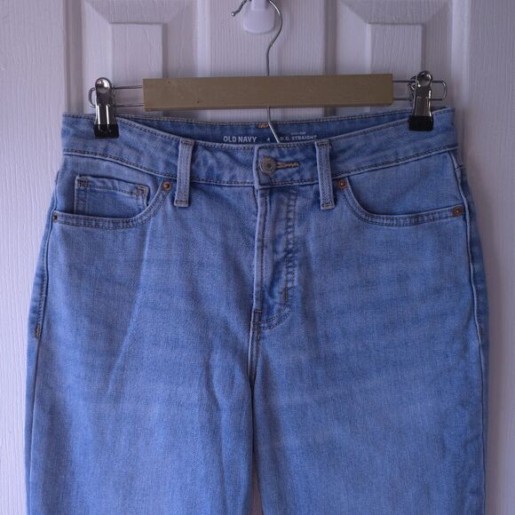 Old Navy High Rise Curvy O.G. Straight Smooth Pockets Jeans Womens Size 4 Denim - Picture 2 of 6